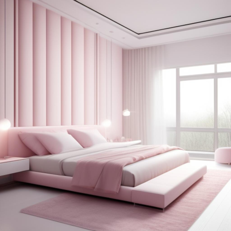 Tranquil Haven: Exploring the Serenity of Baby Pink and White in Interior Design, 2