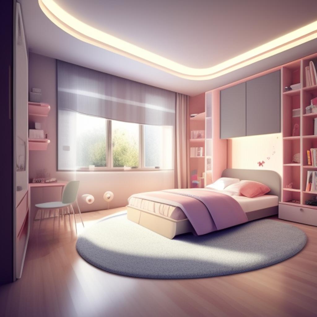 Baby Pink Kids Bedroom