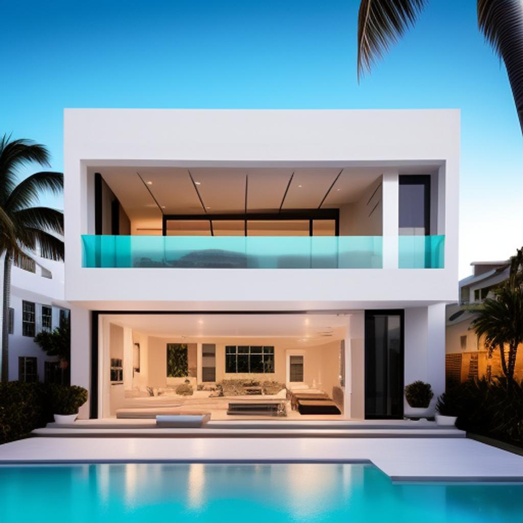 Unveil the Enchantment of Miami Beach Living through Exquisite Modern Exterior House Designs.