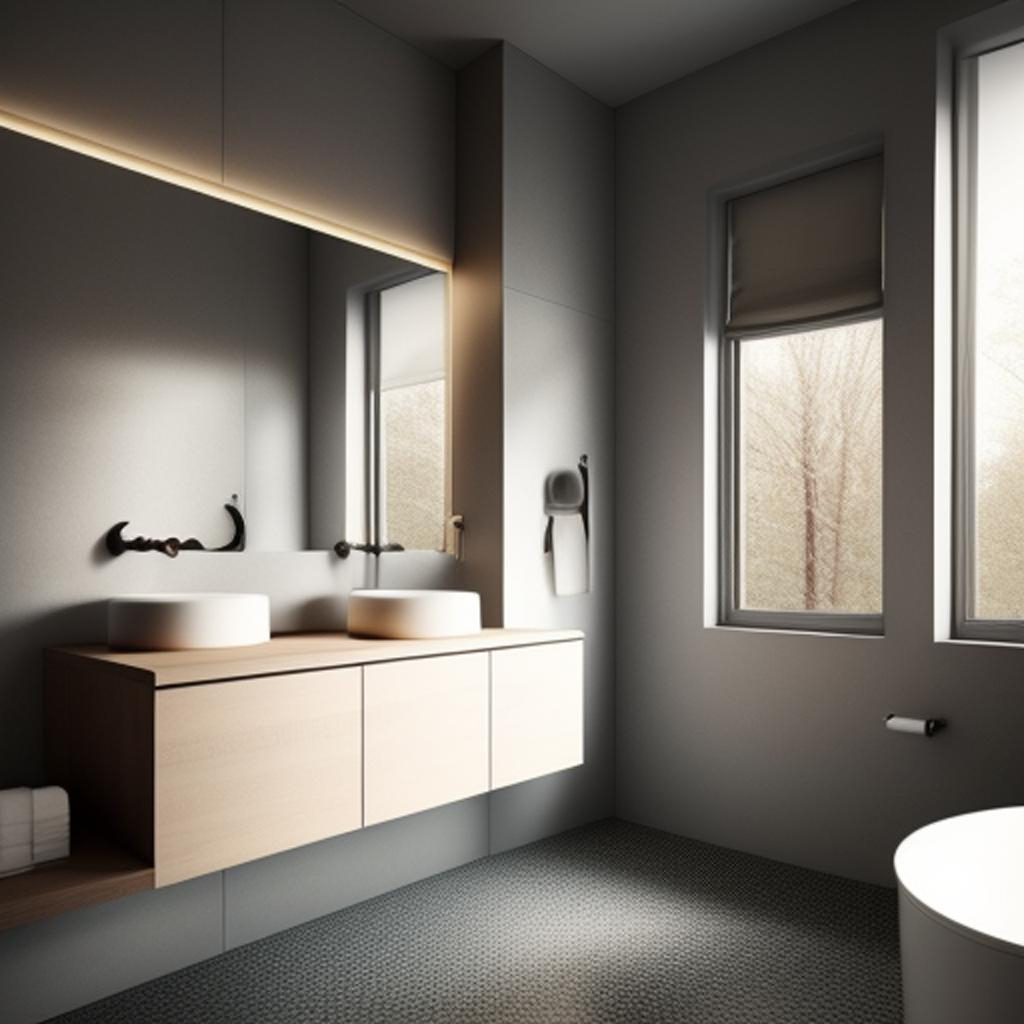 "AI-influenced luxury bathroom design showcasing innovative concepts."