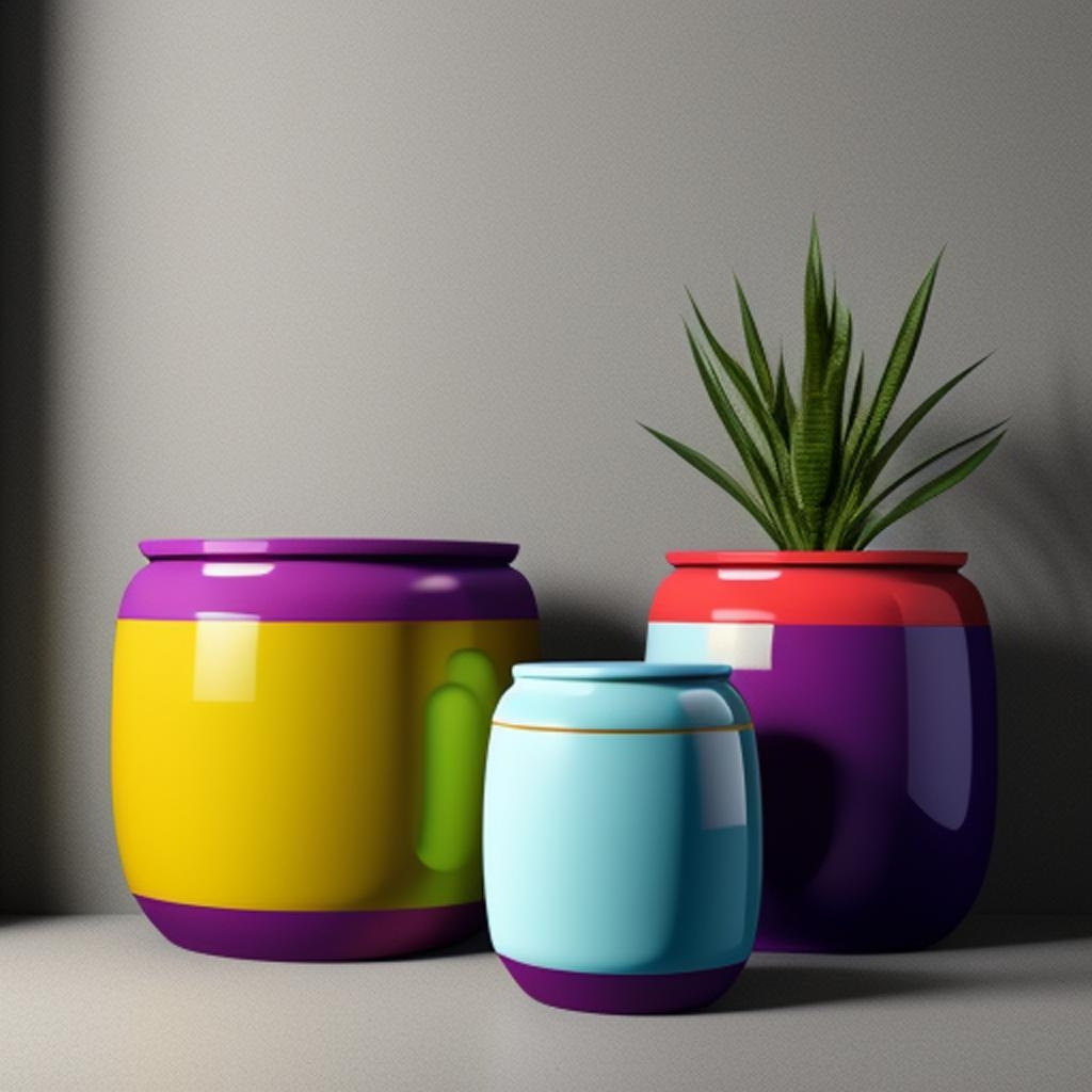 Explore the world of interior design with our diverse collection of stylish and colorful pots, jars, and mud pots