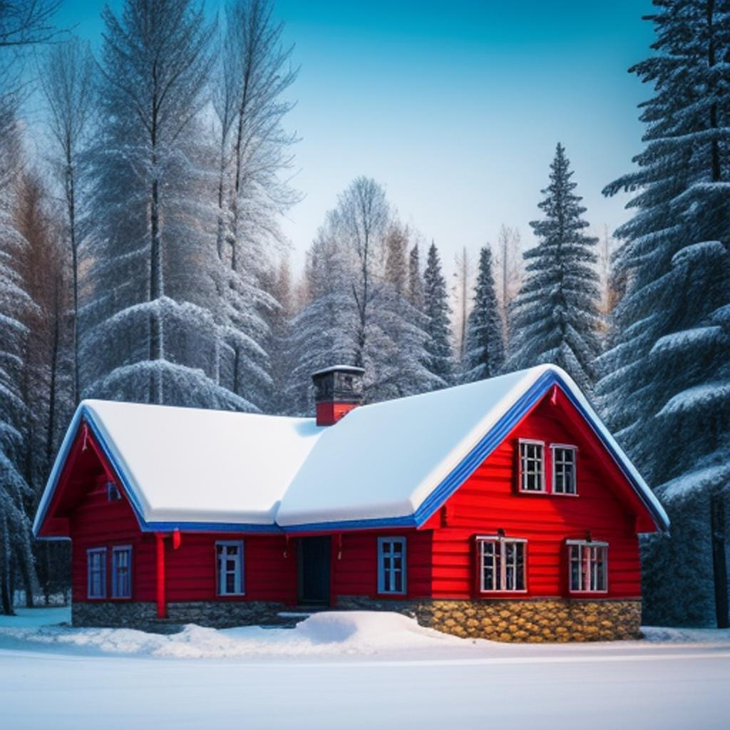 Discover the magic of winter as you explore a Russian-inspired house nestled in a pristine snowy forest."
