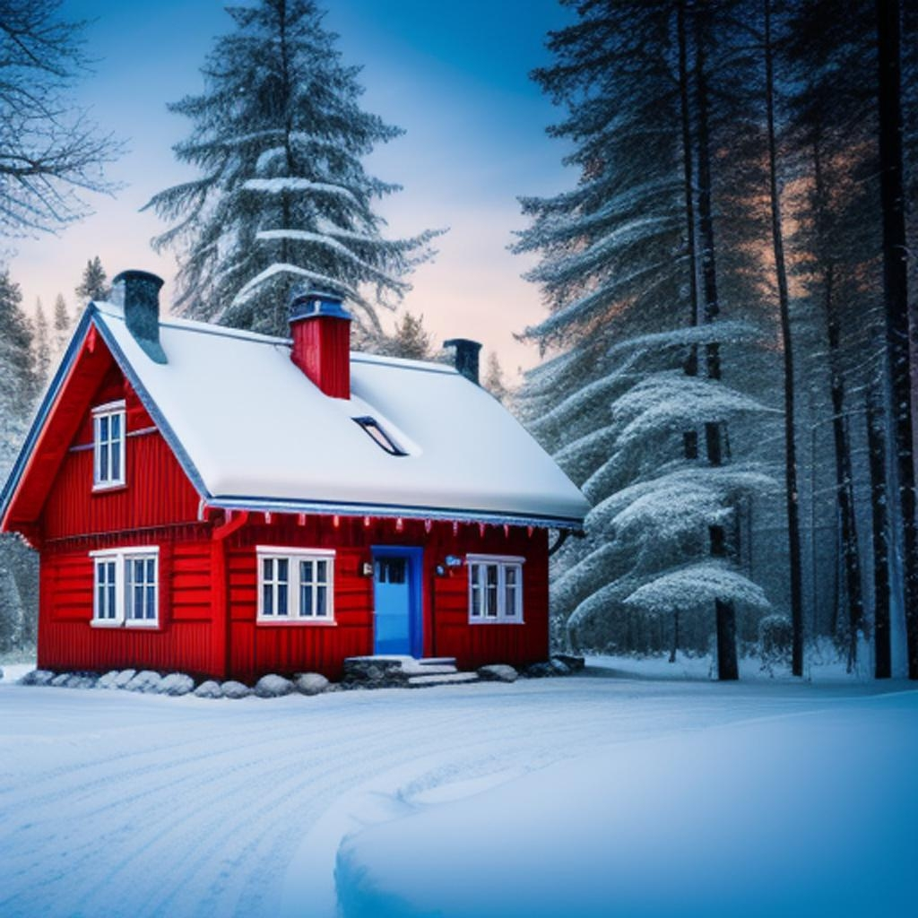 Discover the magic of winter as you explore a Russian-inspired house nestled in a pristine snowy forest."