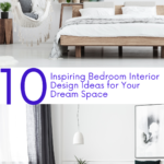 A collage of various bedroom interior design styles including modern minimalist, bohemian chic, industrial, Scandinavian, classic elegance, coastal retreat, rustic charm, glamorous, mid-century modern, and farmhouse.