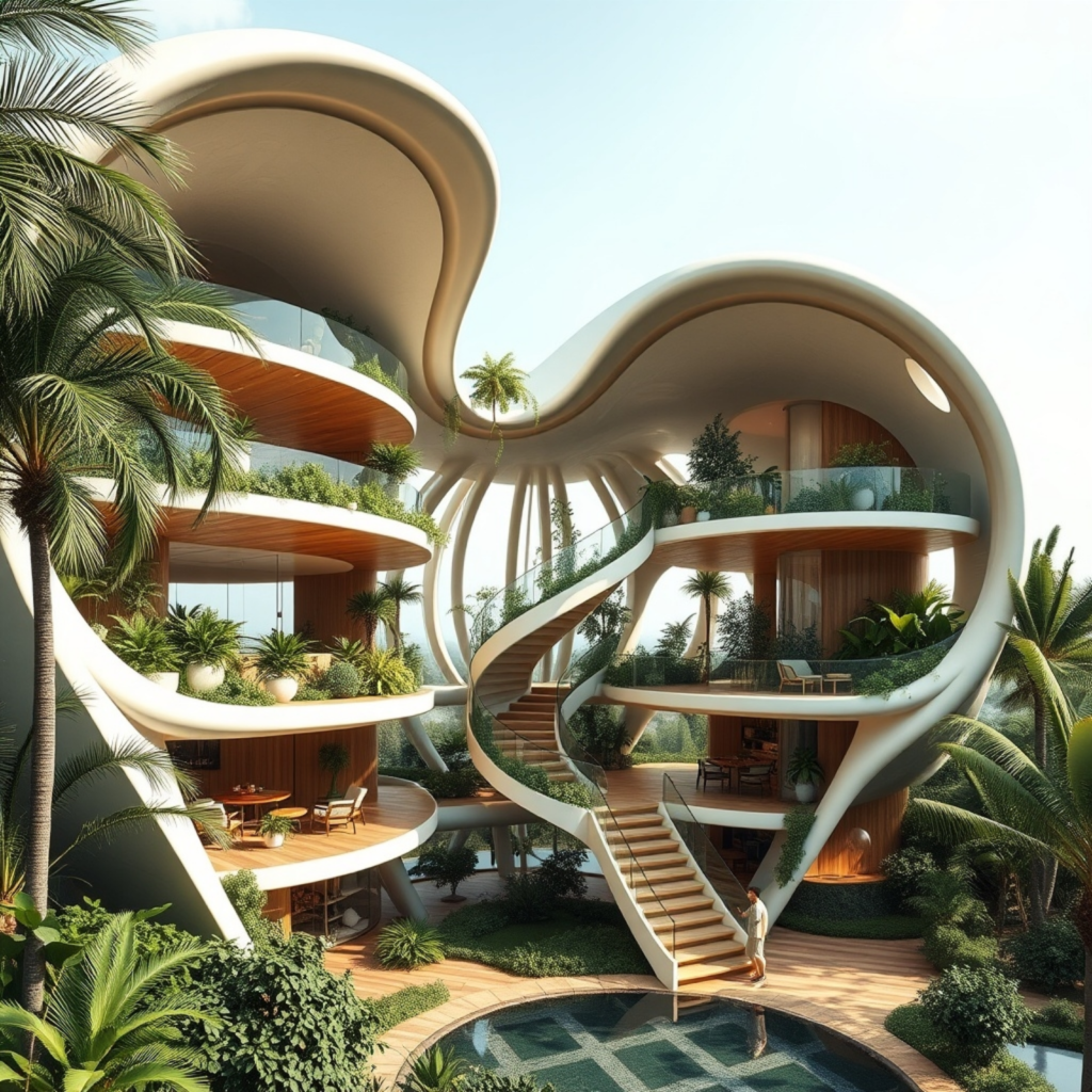 Organic Curves and Green Terraces: The Future of Circular Tropical Architecture
